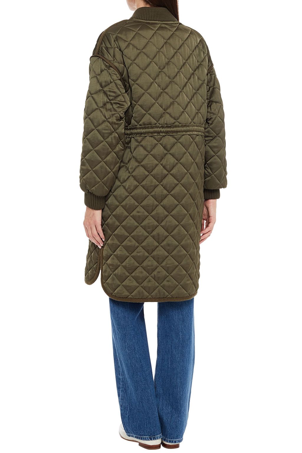 SEE BY CHLOÉ Belted quilted satin coat