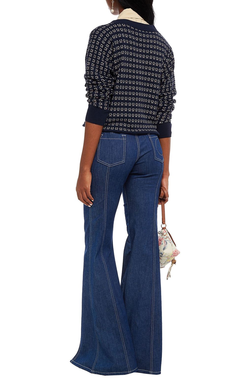 SEE BY CHLOÉ Jacquard-knit cotton and alpaca-blend sweater