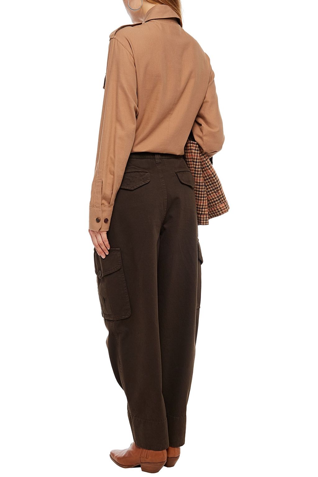 SEE BY CHLOÉ Pleated cotton wide-leg pants
