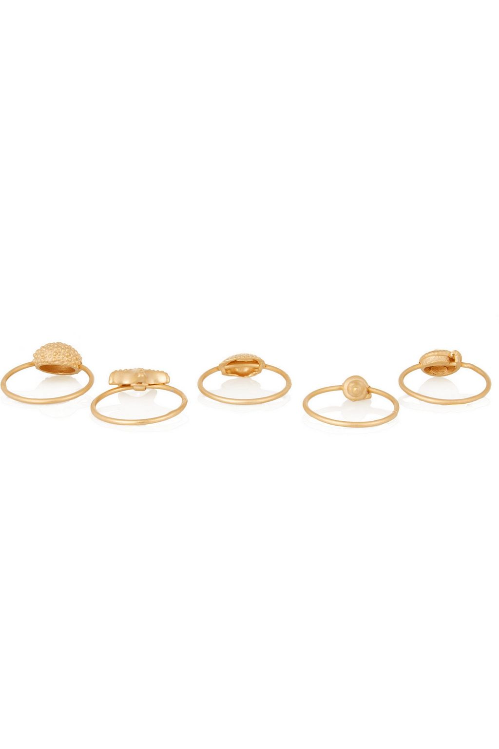 VALENTINO GARAVANI Set of five gold-tone rings
