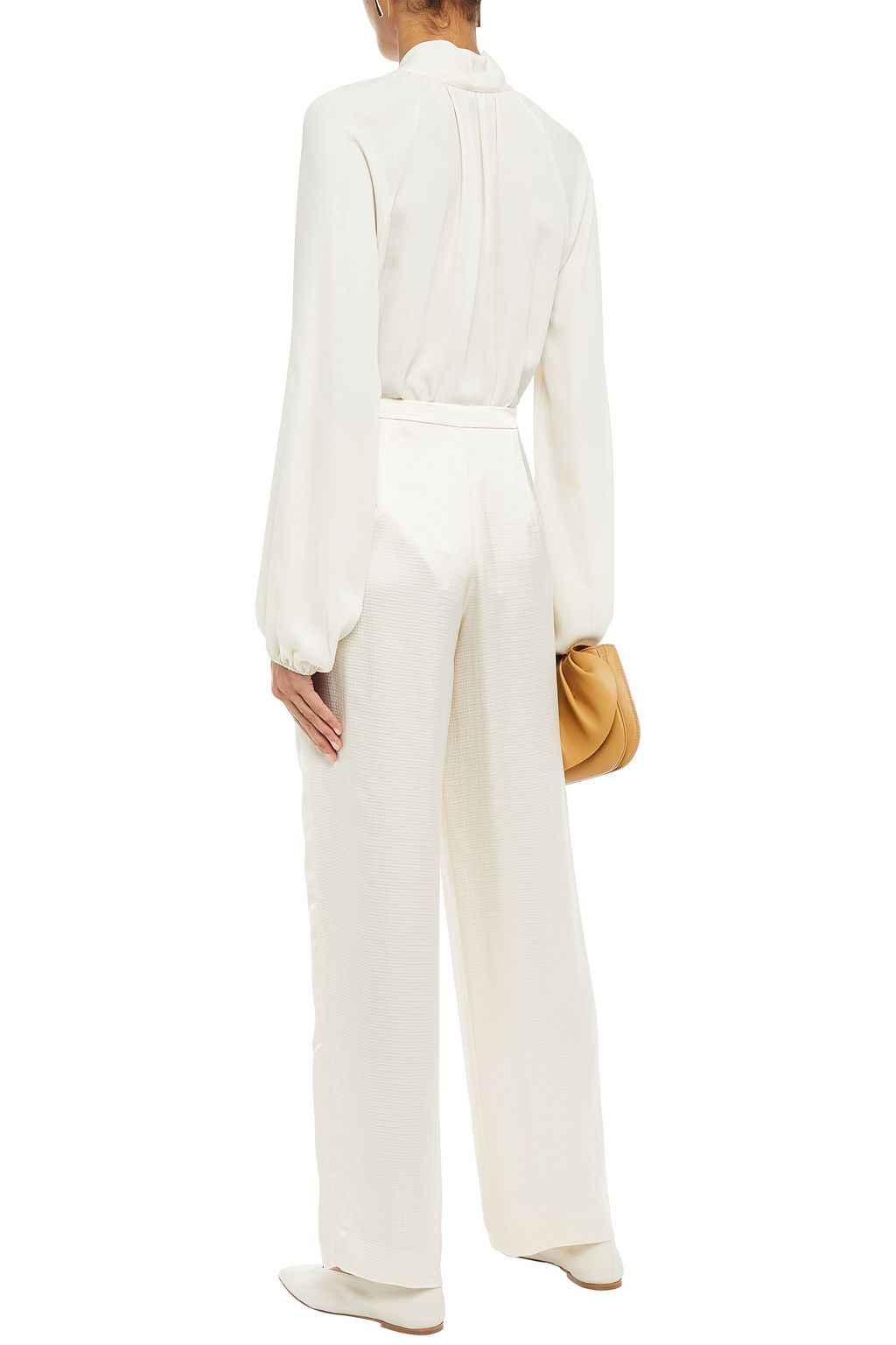 THEORY Hammered-satin straight-leg pants
