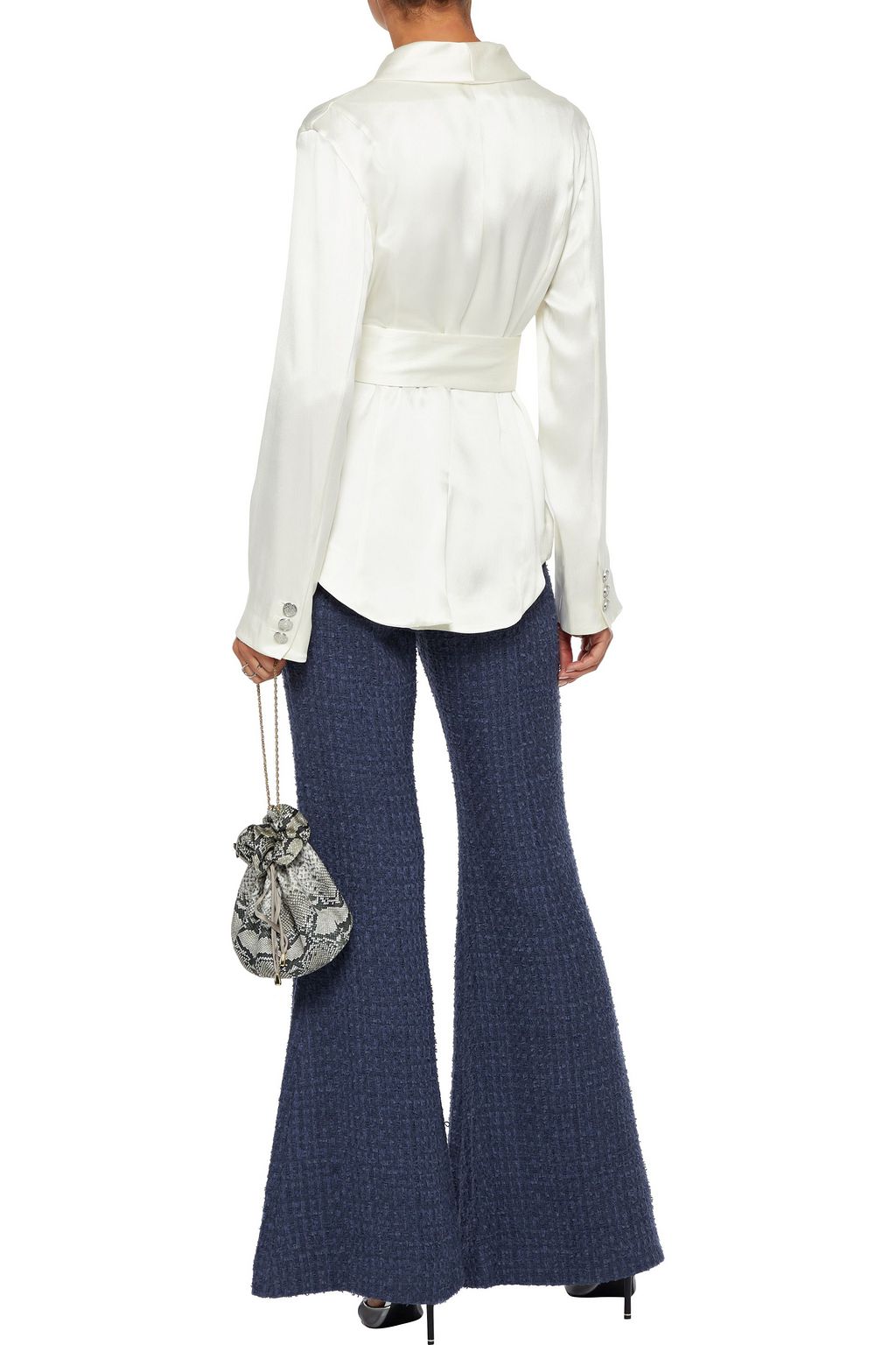 BALMAIN Bouclé-tweed flared pants