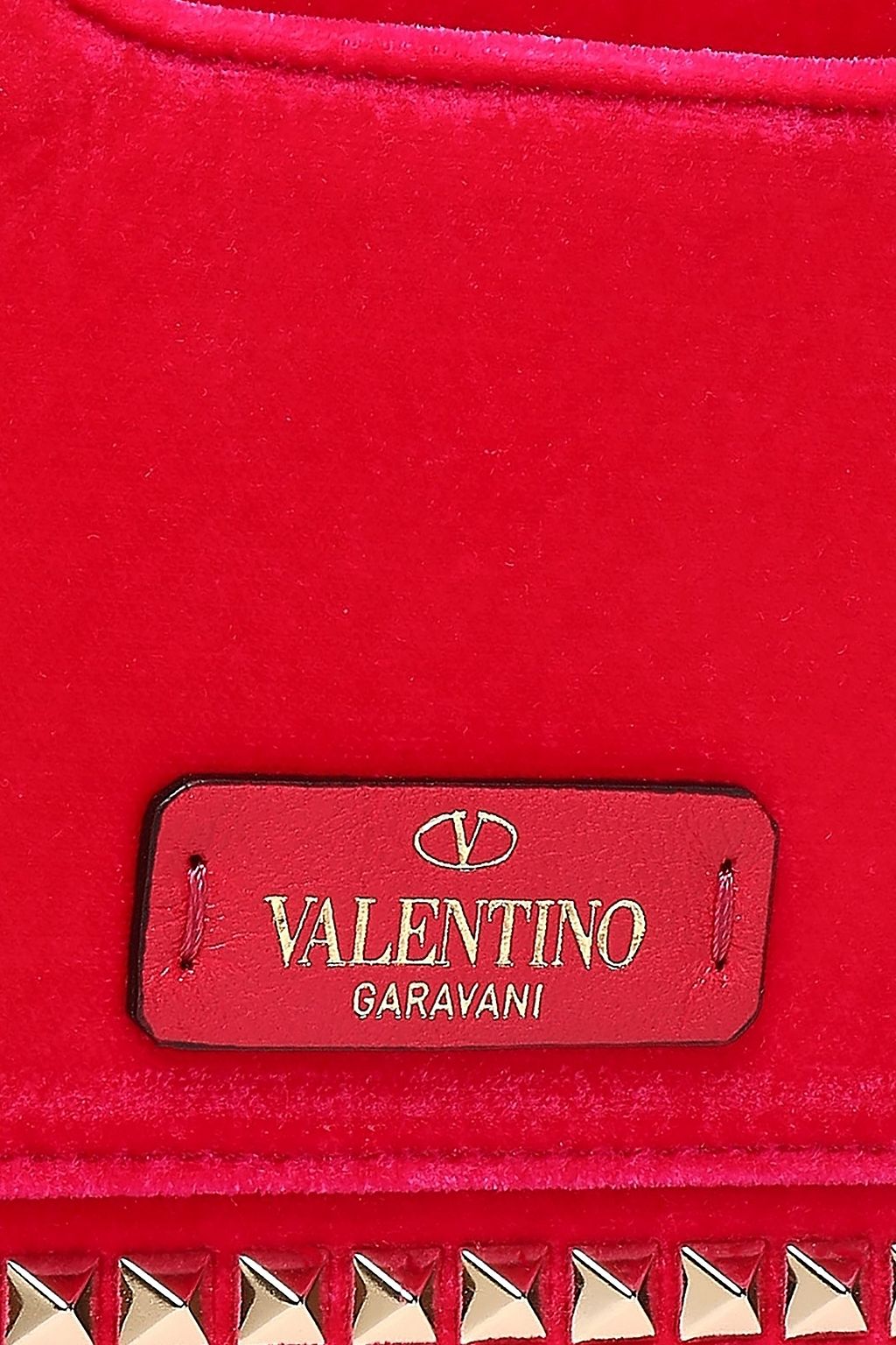 VALENTINO GARAVANI Studded velvet shoulder bag
