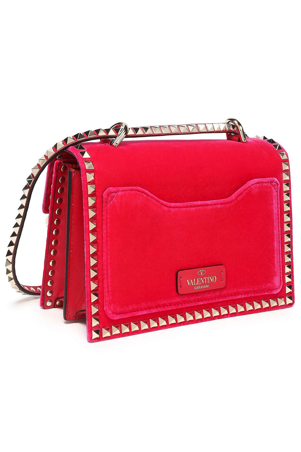 VALENTINO GARAVANI Studded velvet shoulder bag