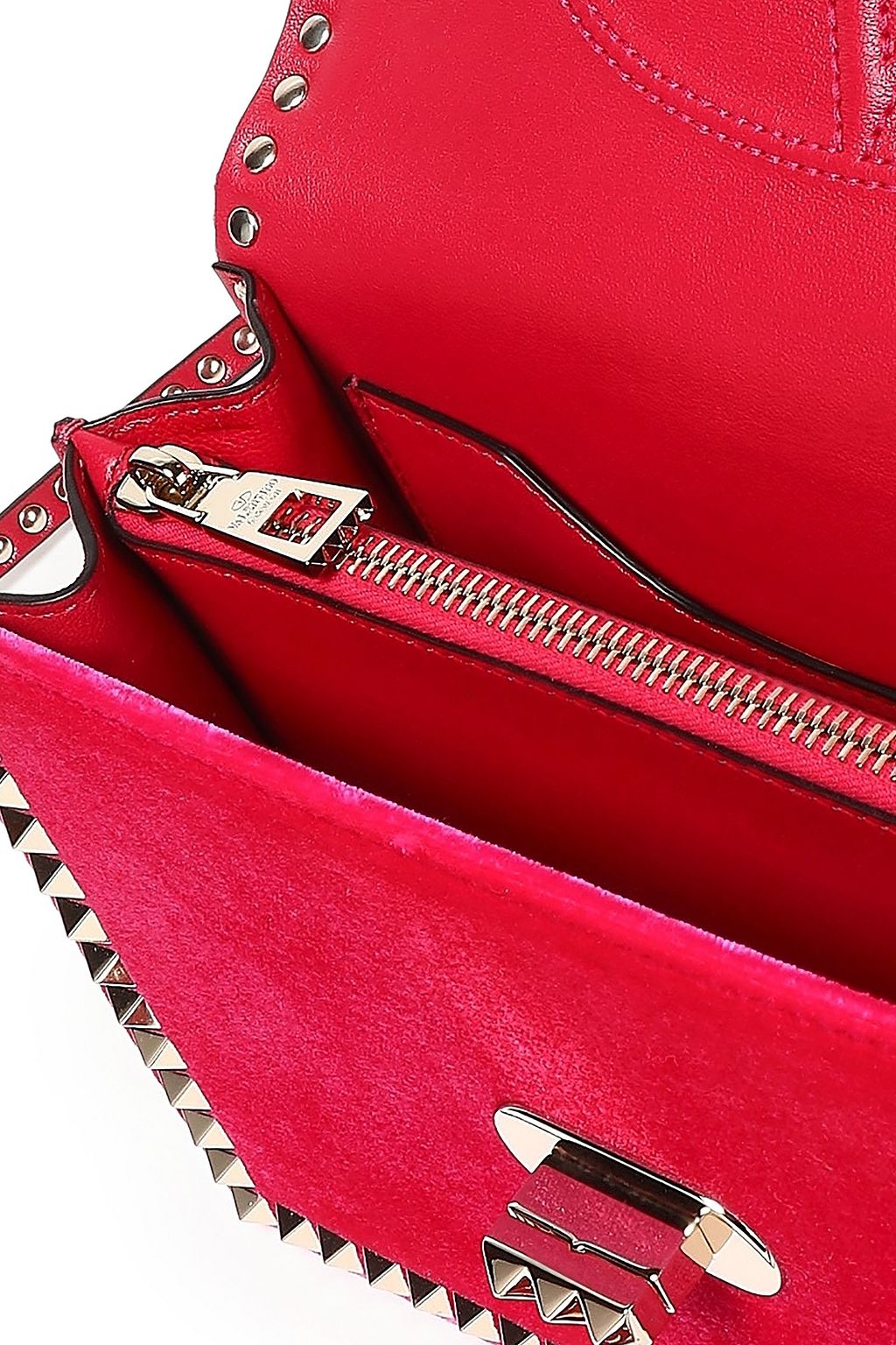 VALENTINO GARAVANI Studded velvet shoulder bag
