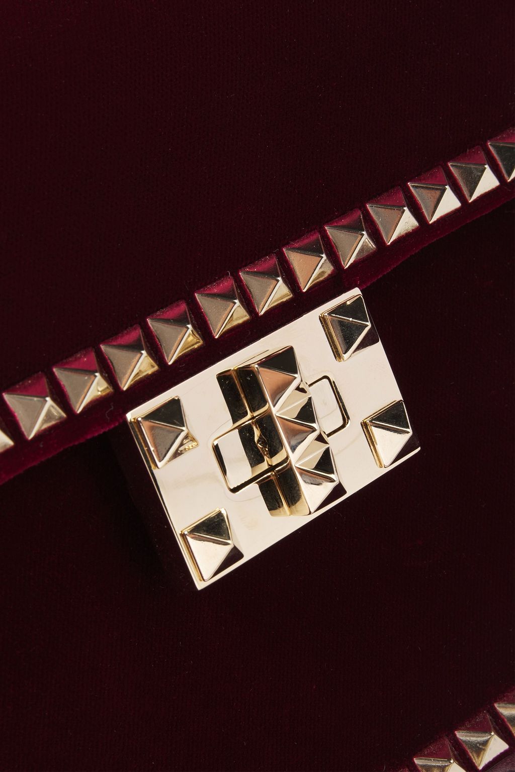 VALENTINO GARAVANI Studded velvet shoulder bag