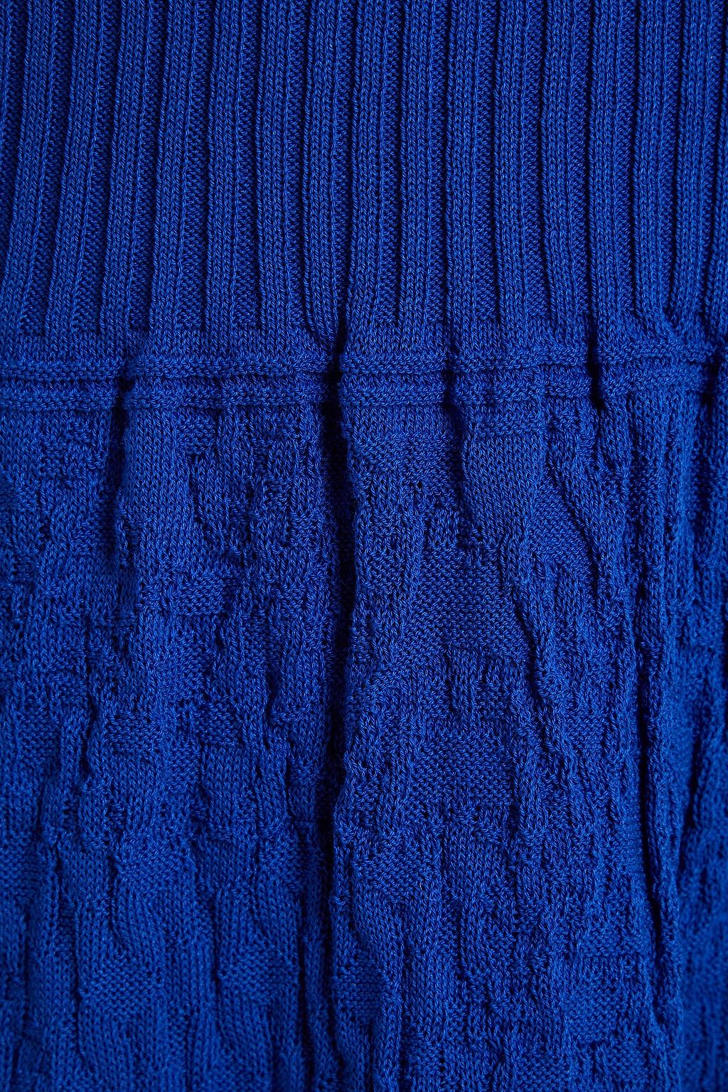 M MISSONI Ribbed and crochet-knit cotton dress