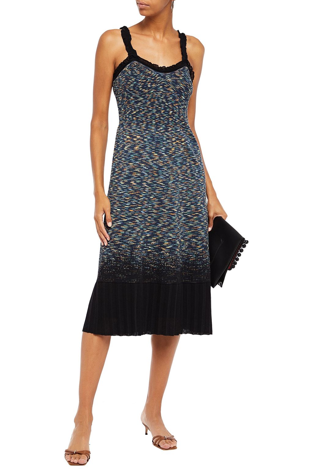 M MISSONI Dégradé marled cotton-blend midi dress