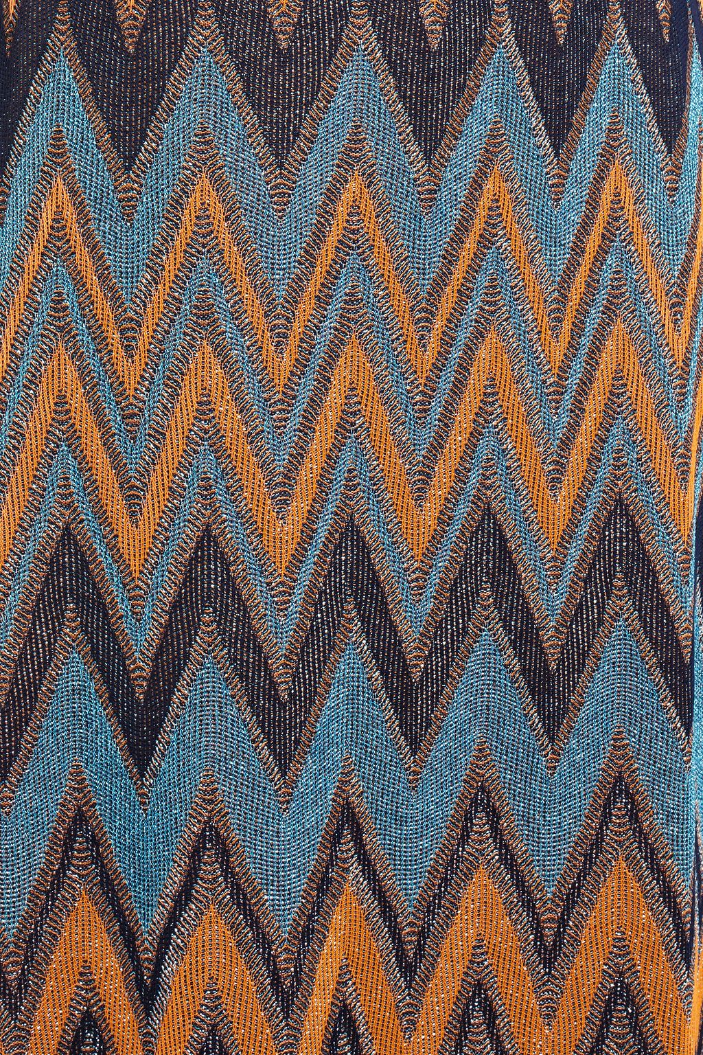 M MISSONI Metallic crochet-knit maxi dress