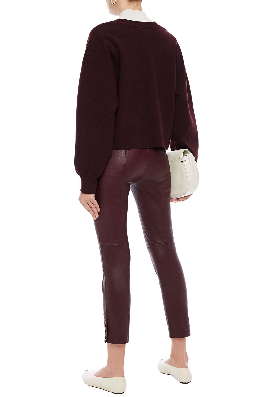 THEORY Bristol cropped stretch-leather skinny pants