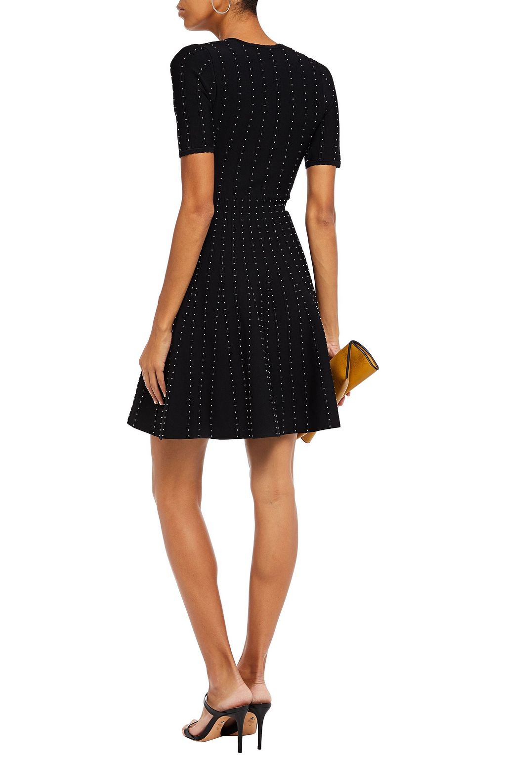 SANDRO Vanessa bead-embellished ponte mini dress
