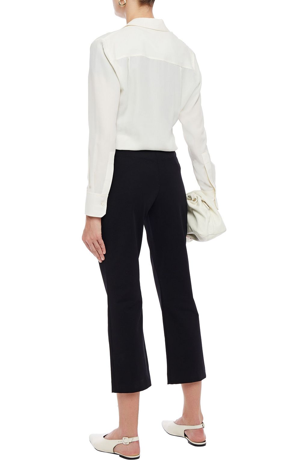 THEORY Stretch-cotton twill kick-flare pants
