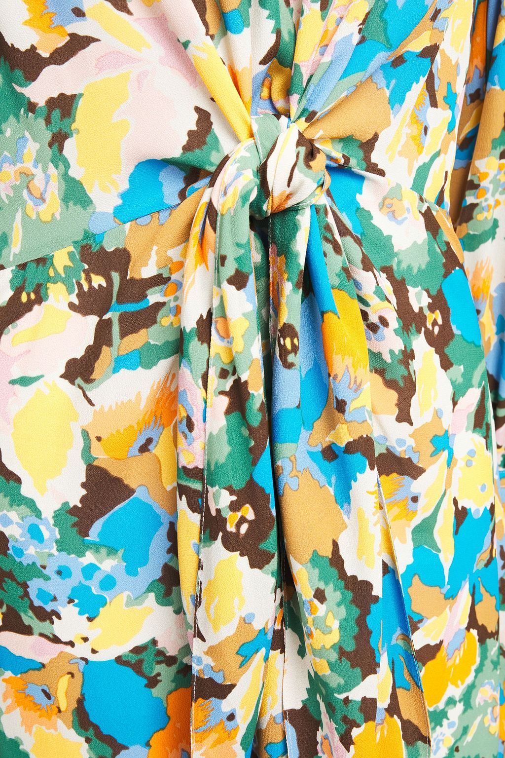M MISSONI Knotted printed crepe maxi dress