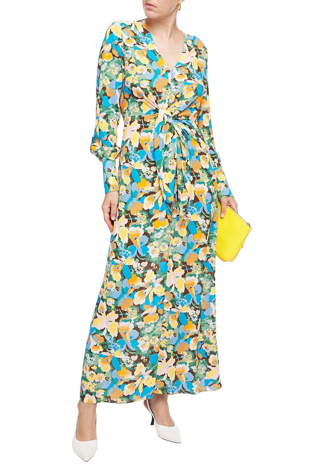 M MISSONI Knotted printed crepe maxi dress