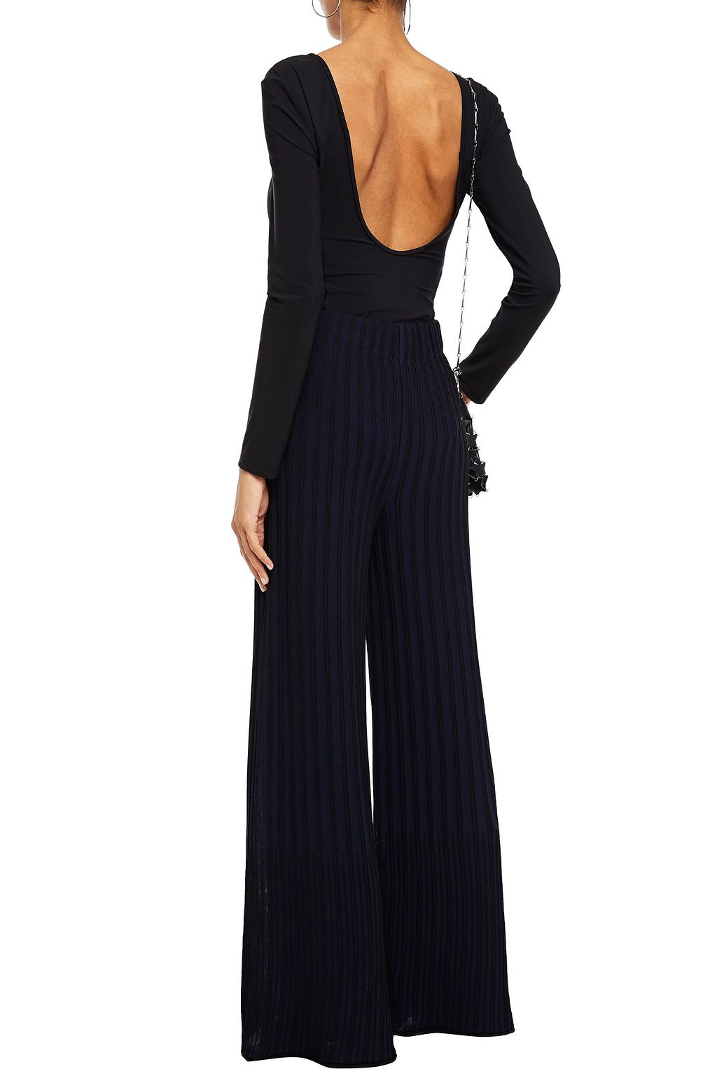M MISSONI Ribbed cotton-blend wide-leg pants