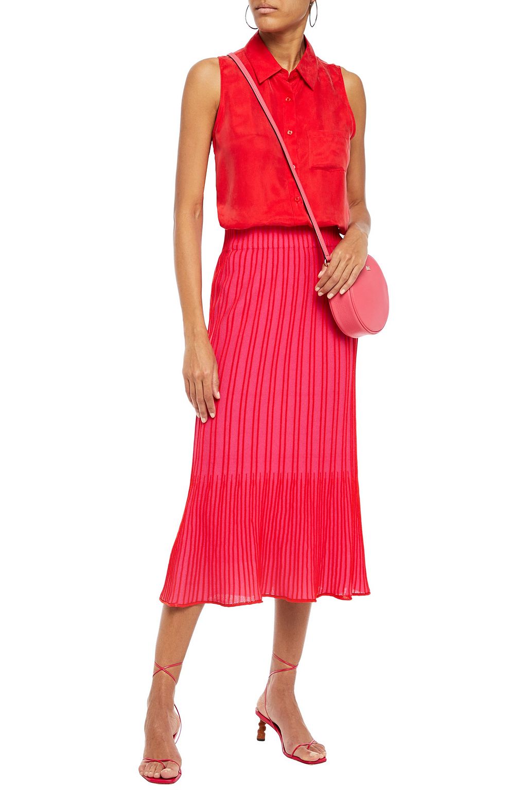 M MISSONI Ribbed cotton-blend midi skirt