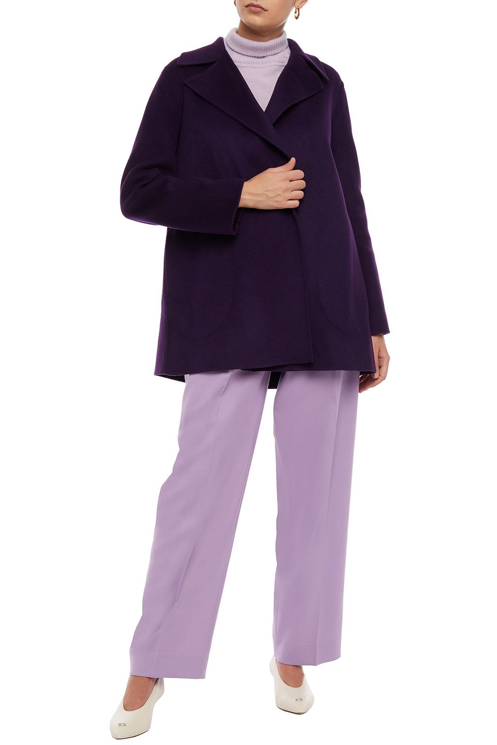 THEORY Brushed wool and cashmere-blend felt coat