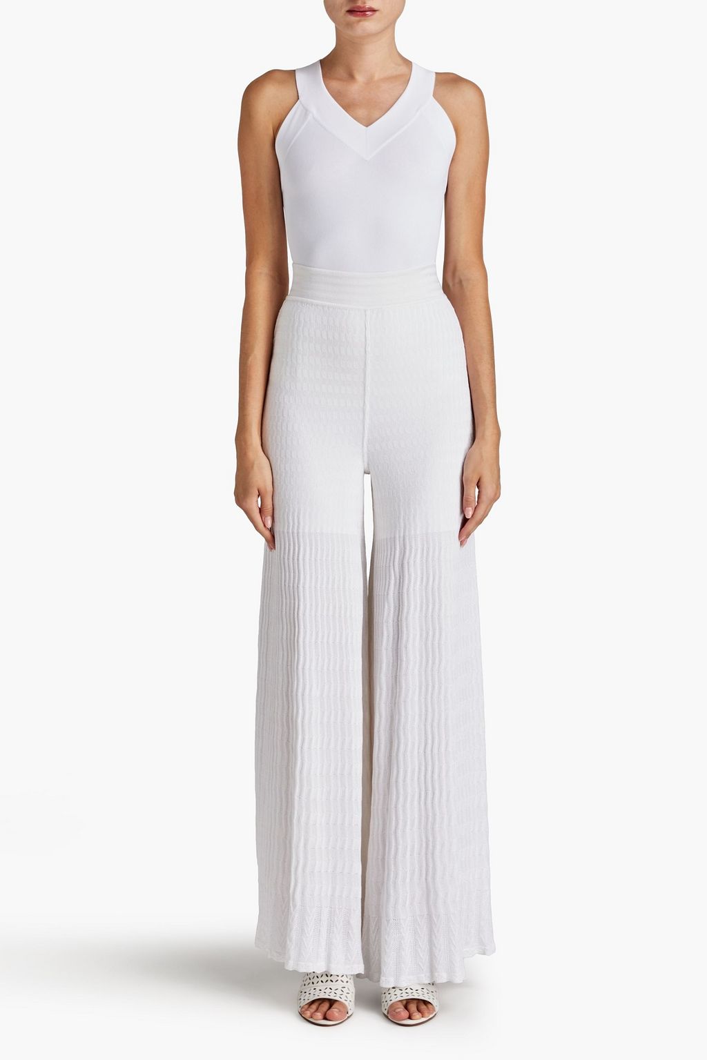 ALAÏA Editions knitted wide-leg pants