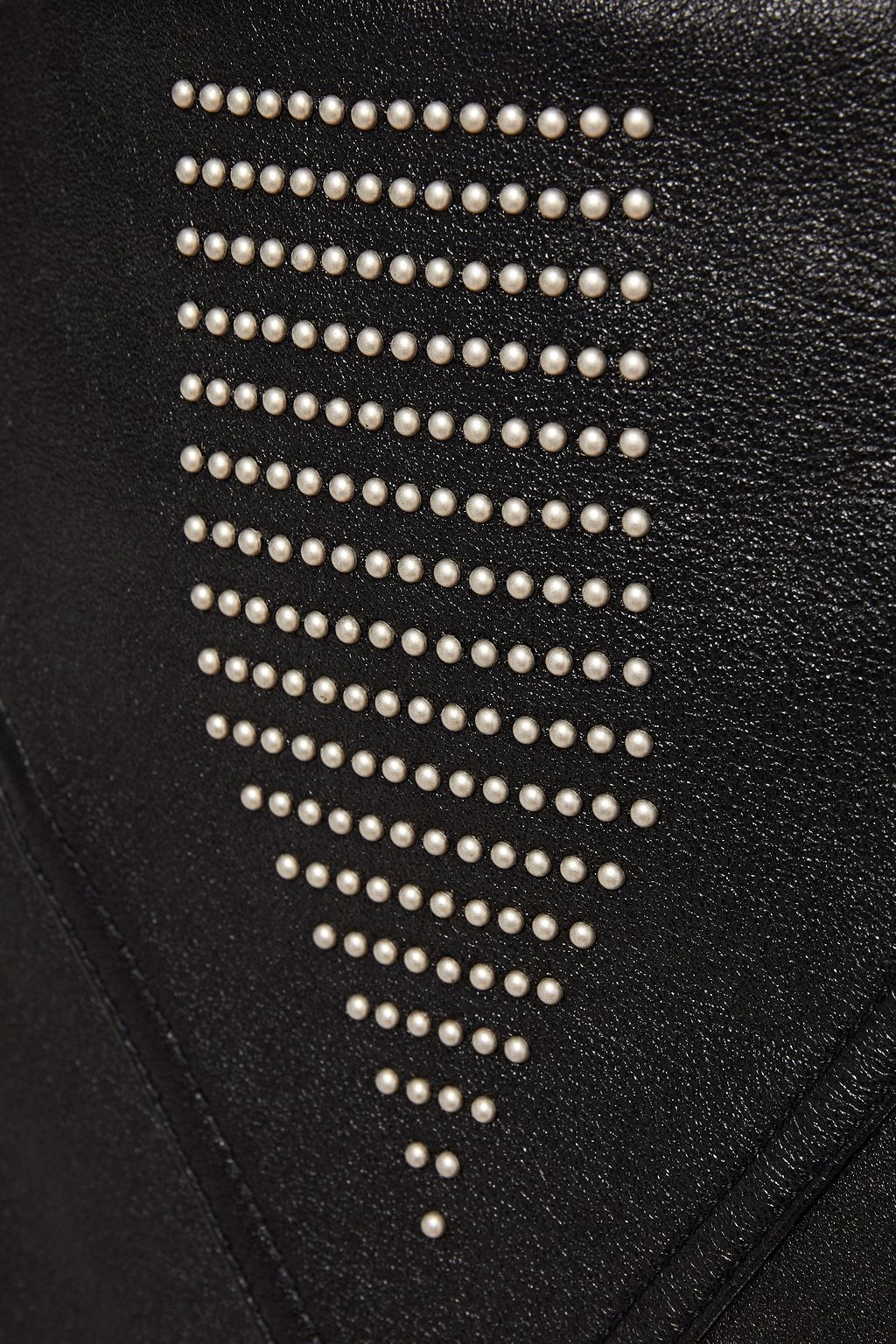 SAINT LAURENT Studded leather mini skirt