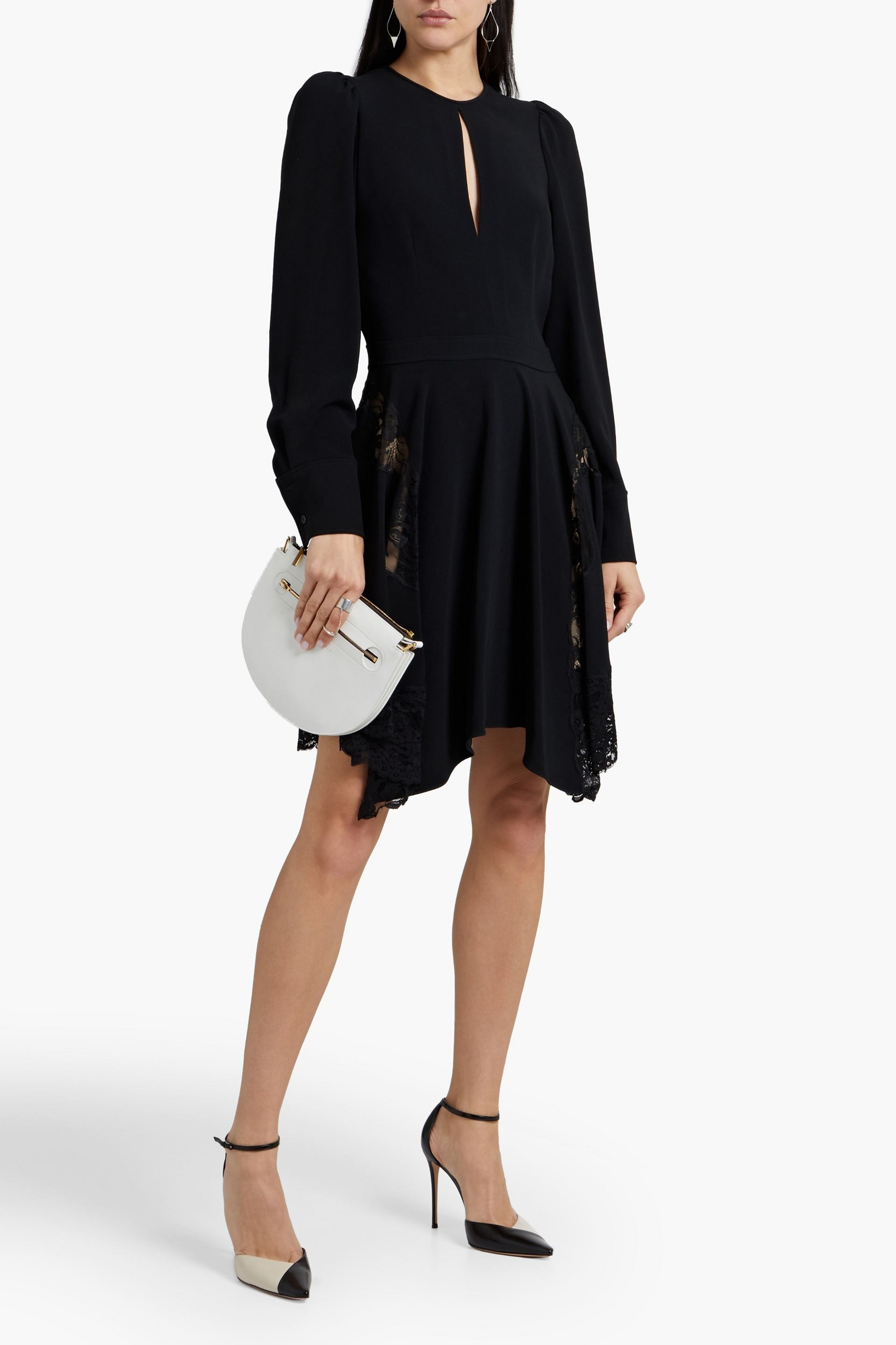 Stella McCartney Celeste lace-paneled crepe dress