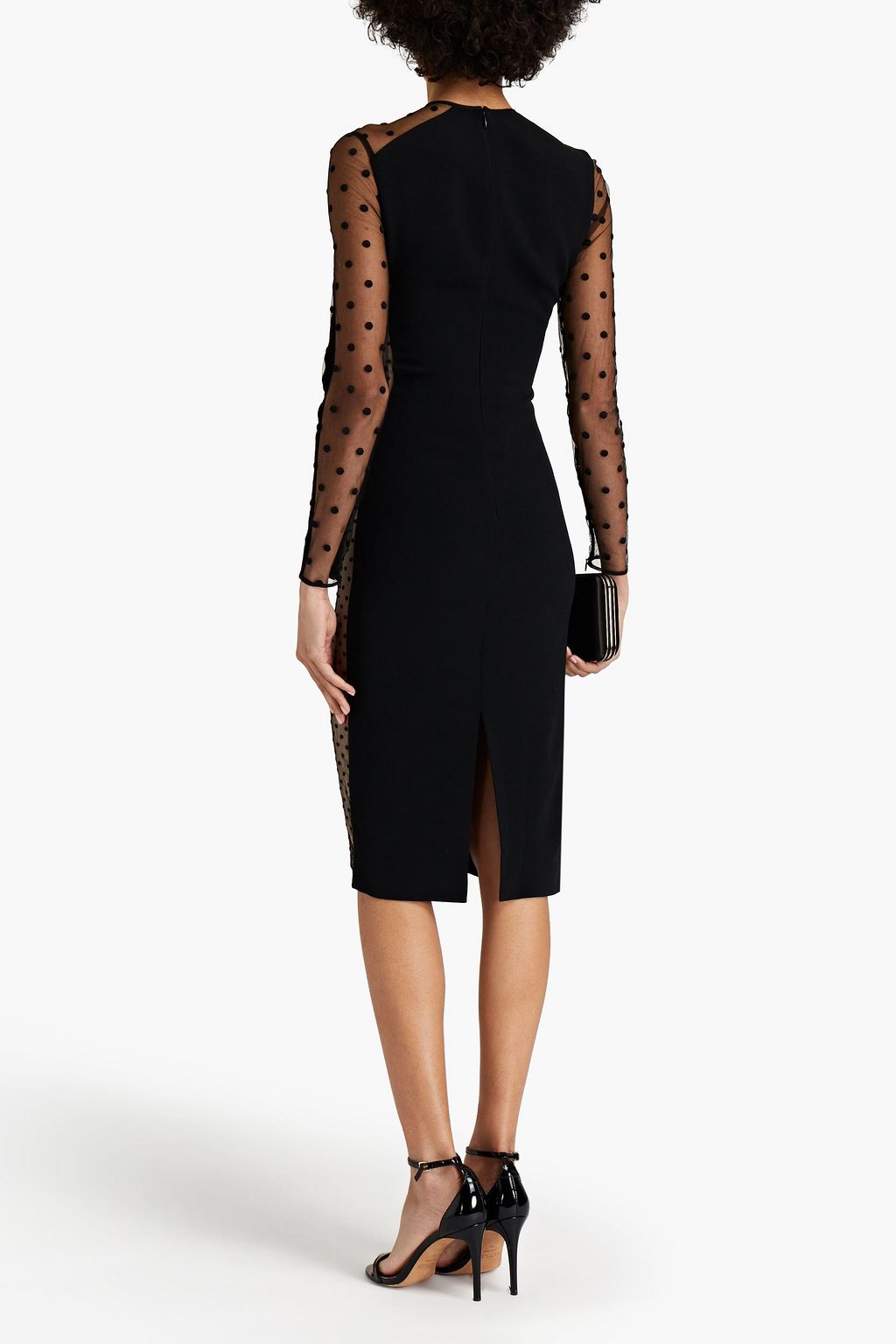 STELLA MCCARTNEY Swiss-dot tulle and crepe dress