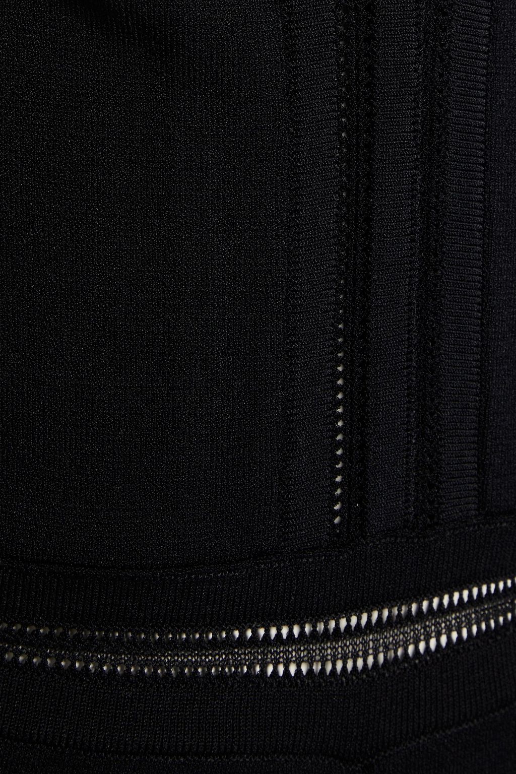 STELLA MCCARTNEY Pointelle-trimmed stretch-knit wide-leg jumpsuit