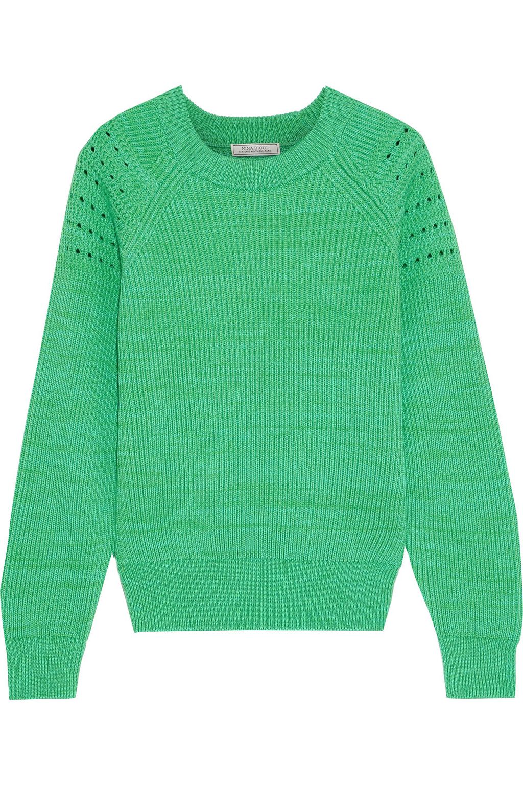 bright green sweater