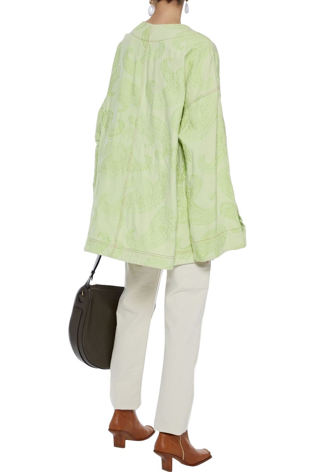 ACNE STUDIOS Beyon oversized embroidered denim top