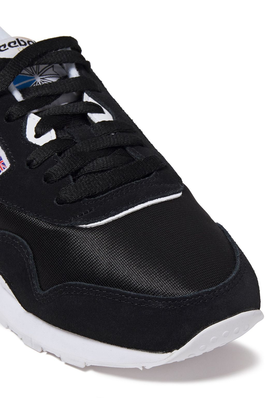 REEBOK Faux-leather and suede-trimmed mesh sneakers