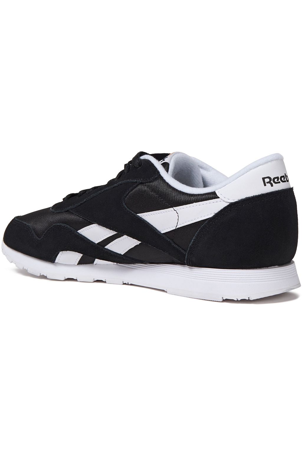 REEBOK Faux-leather and suede-trimmed mesh sneakers