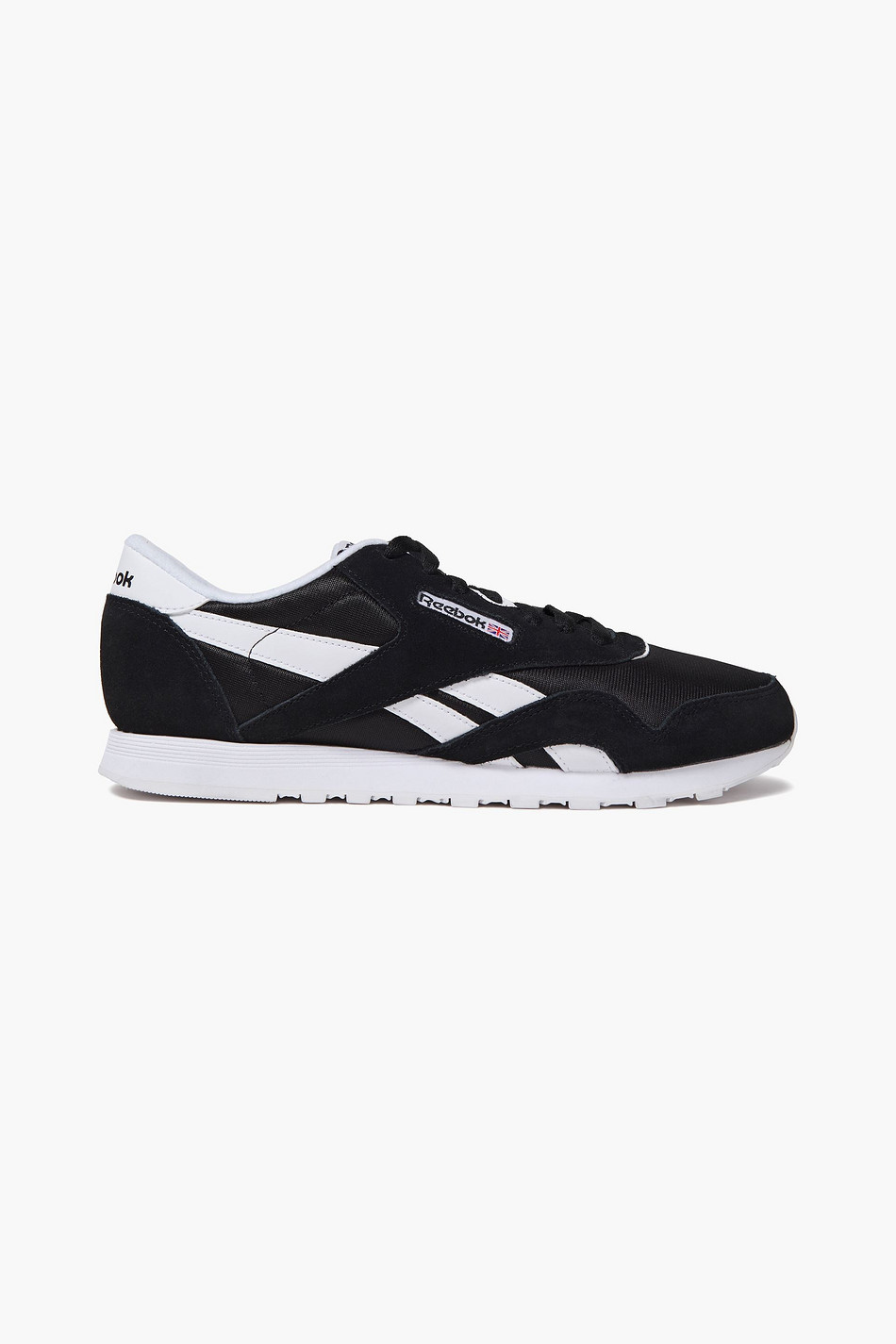 REEBOK Faux-leather and suede-trimmed mesh sneakers