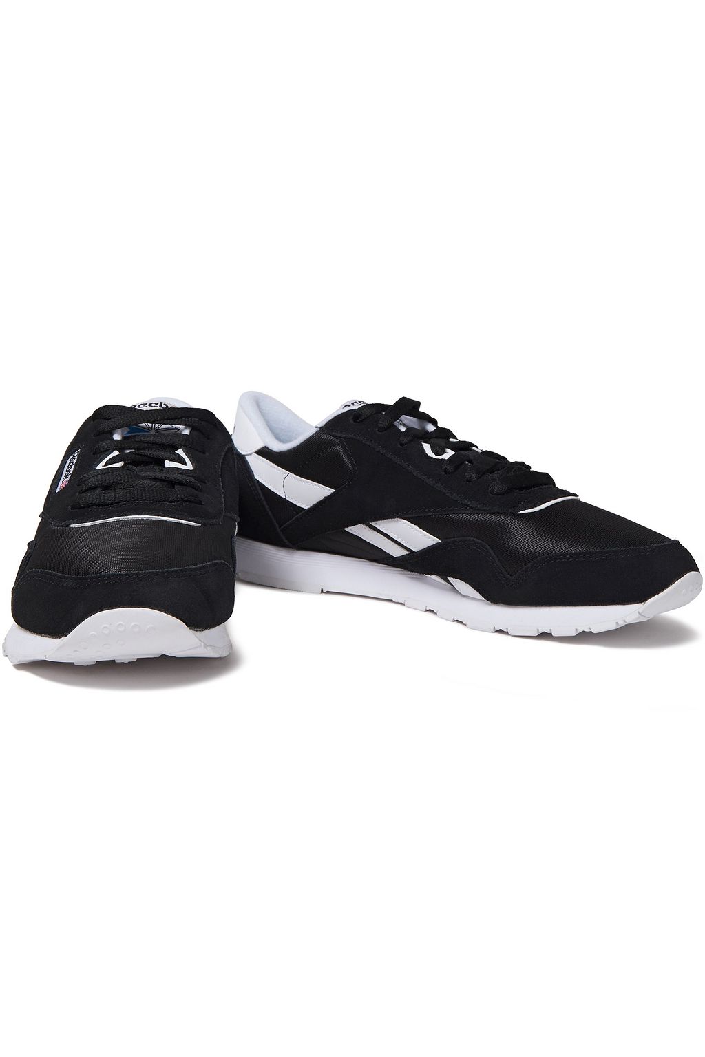 REEBOK Faux-leather and suede-trimmed mesh sneakers