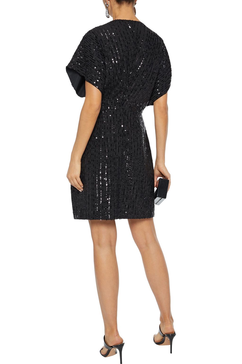 NINA RICCI Sequin-embellished crepe mini dress