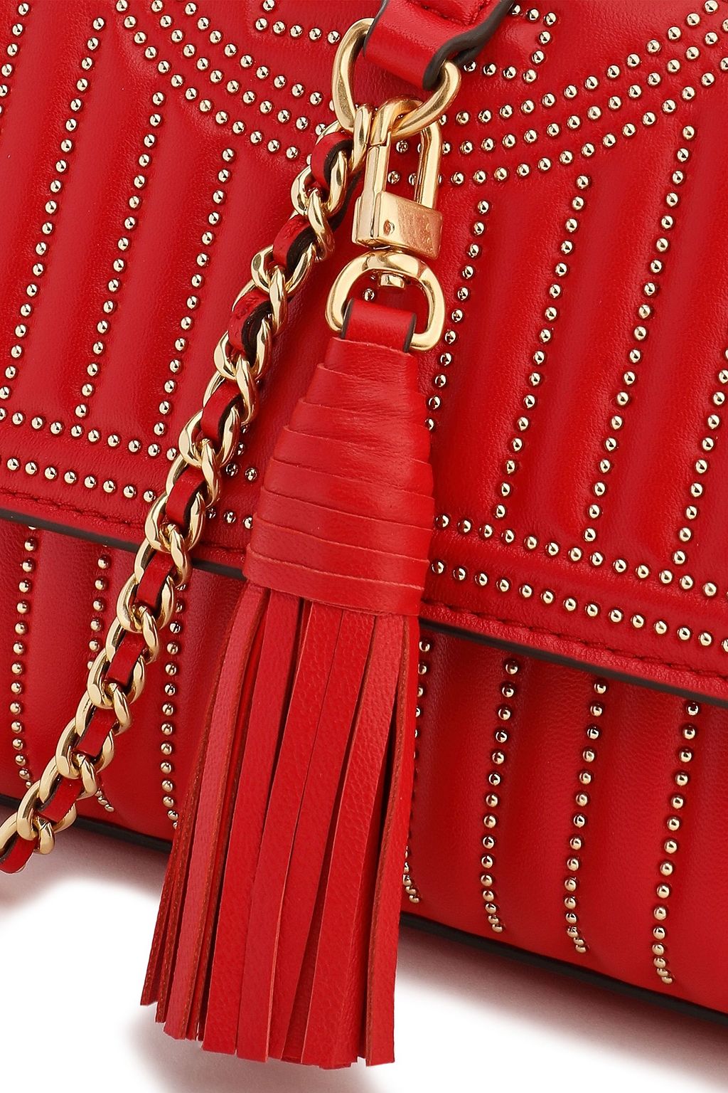 TORY BURCH Fleming studded quilted leather shoulder bag THE