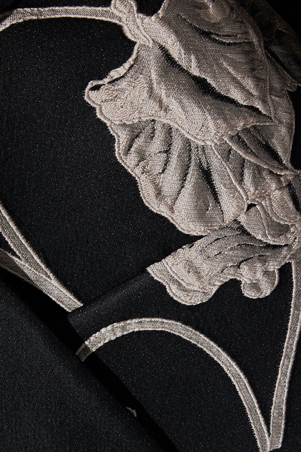 ROCHAS Belted floral-jacquard coat
