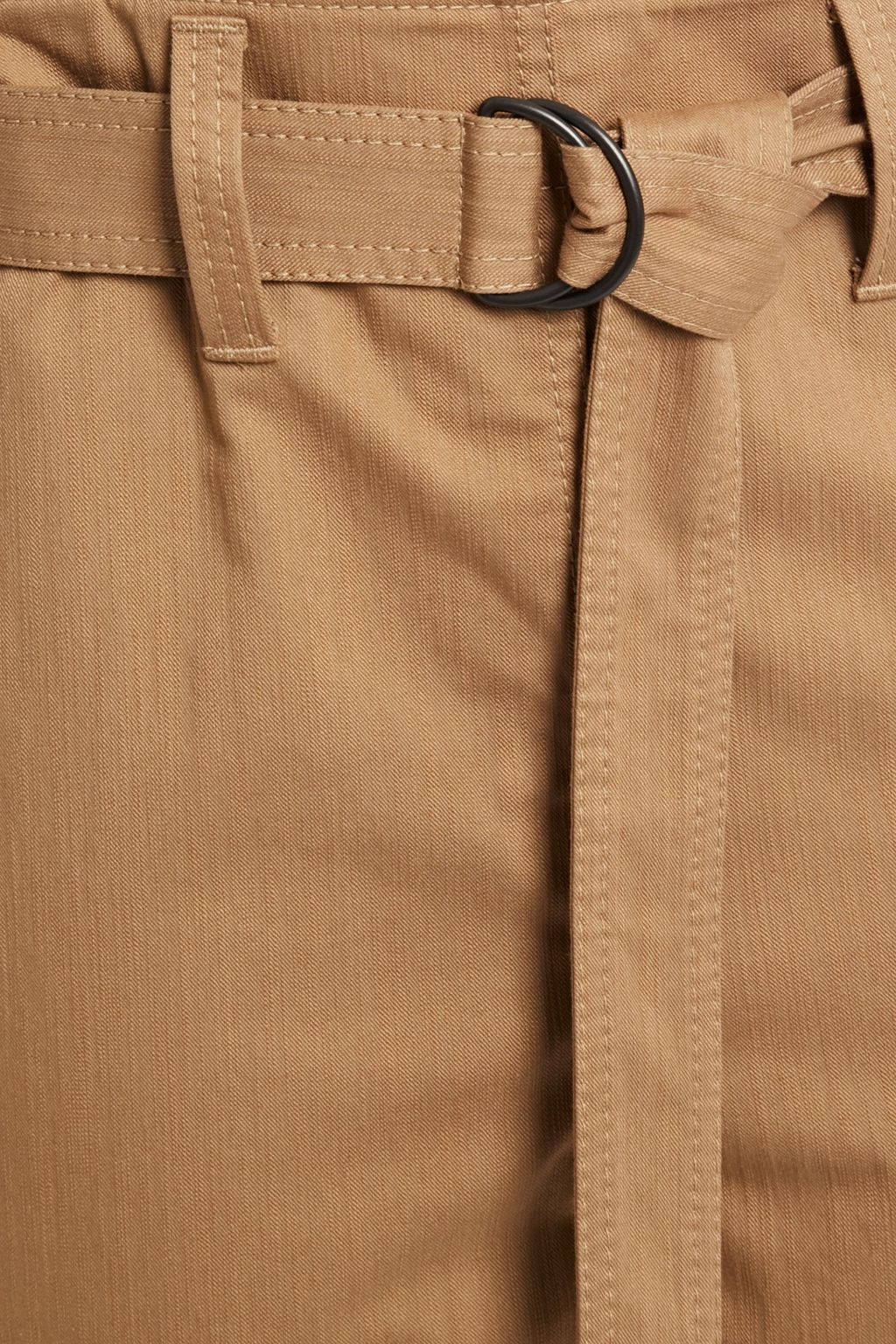 BRUNELLO CUCINELLI Cropped belted cotton straight-leg pants