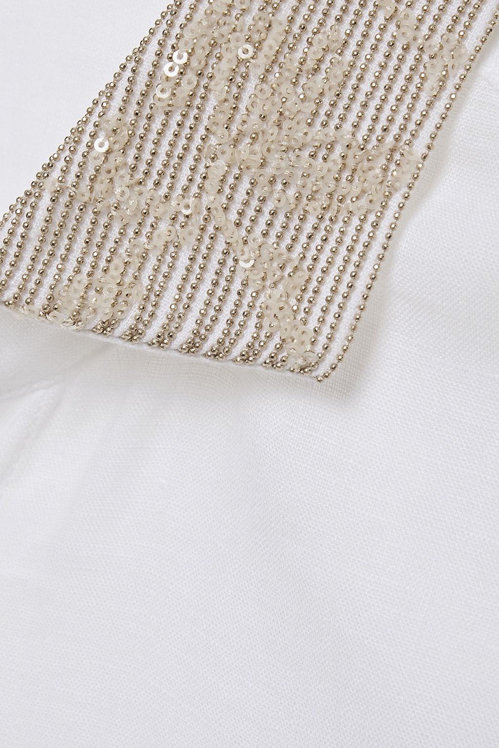 BRUNELLO CUCINELLI Embellished linen shirt