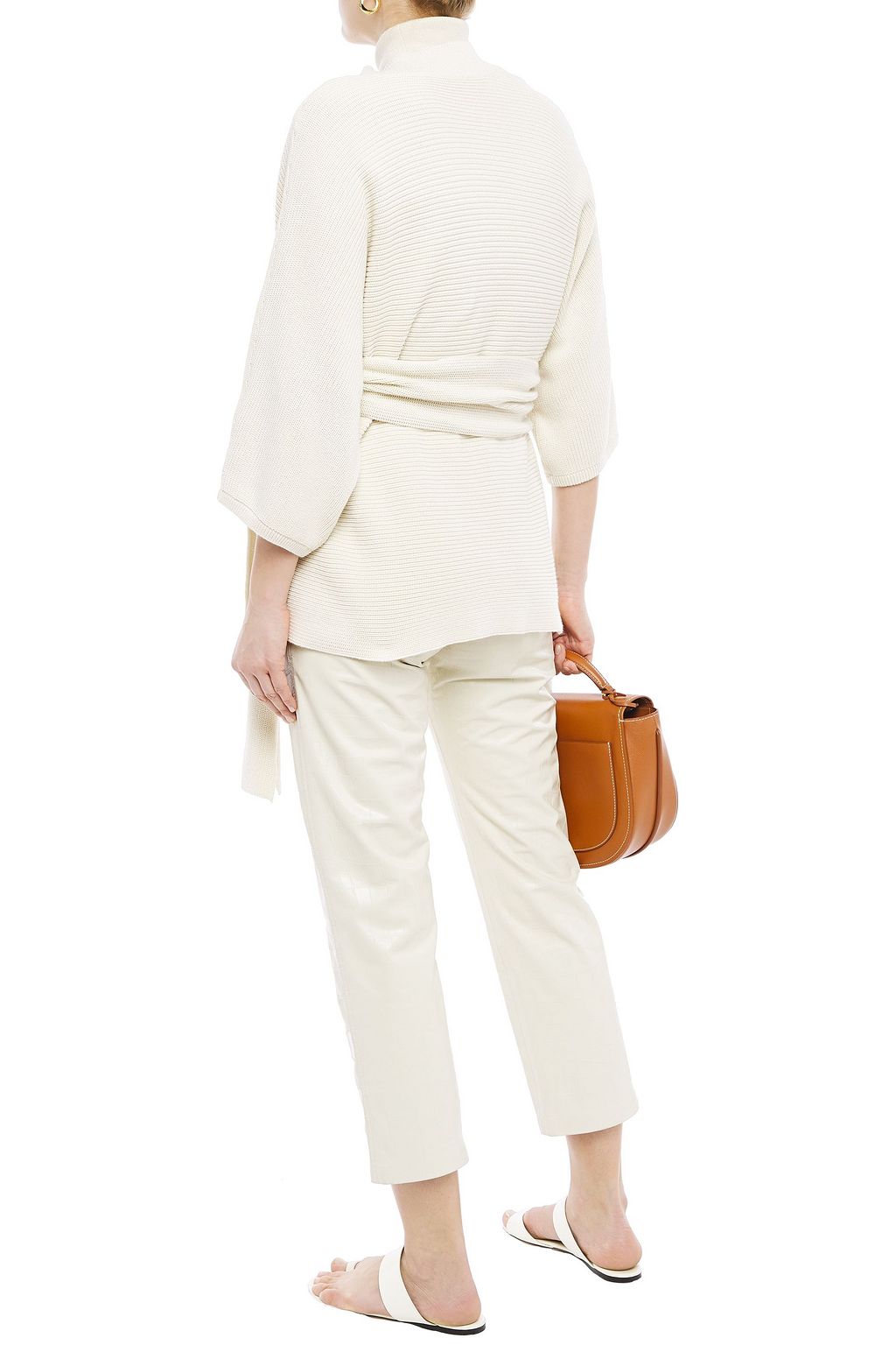 BRUNELLO CUCINELLI Belted ribbed cotton cardigan