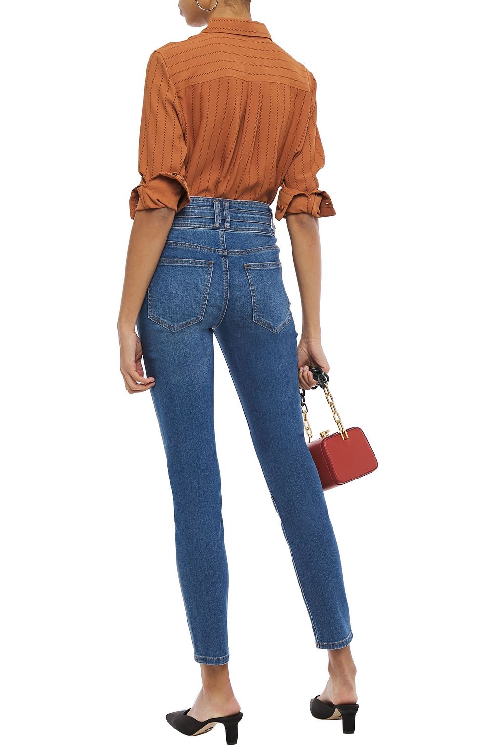 CURRENT/ELLIOTT The Pinball Stiletto high-rise skinny jeans