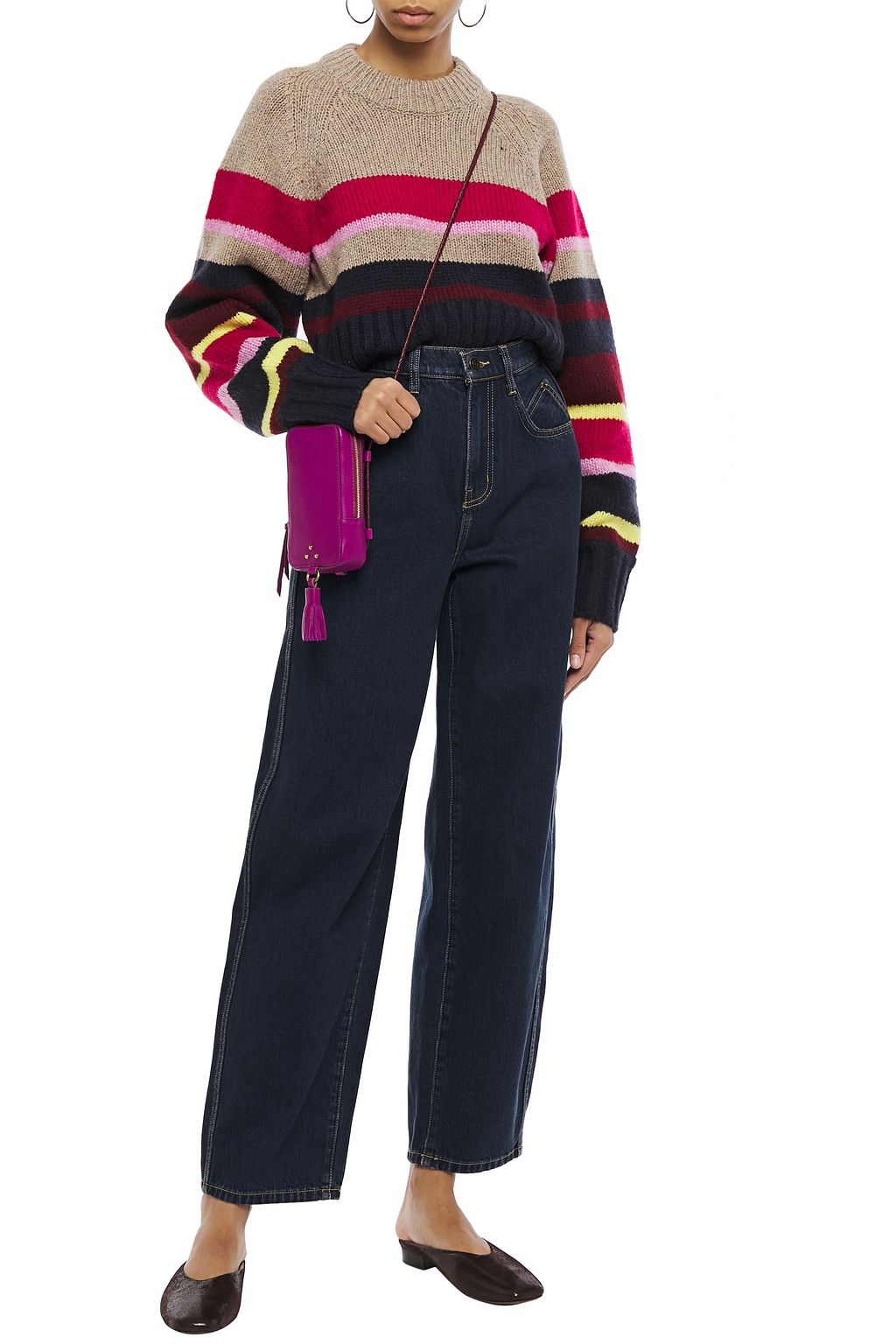 CURRENT/ELLIOTT Full Barrel high-rise wide-leg jeans