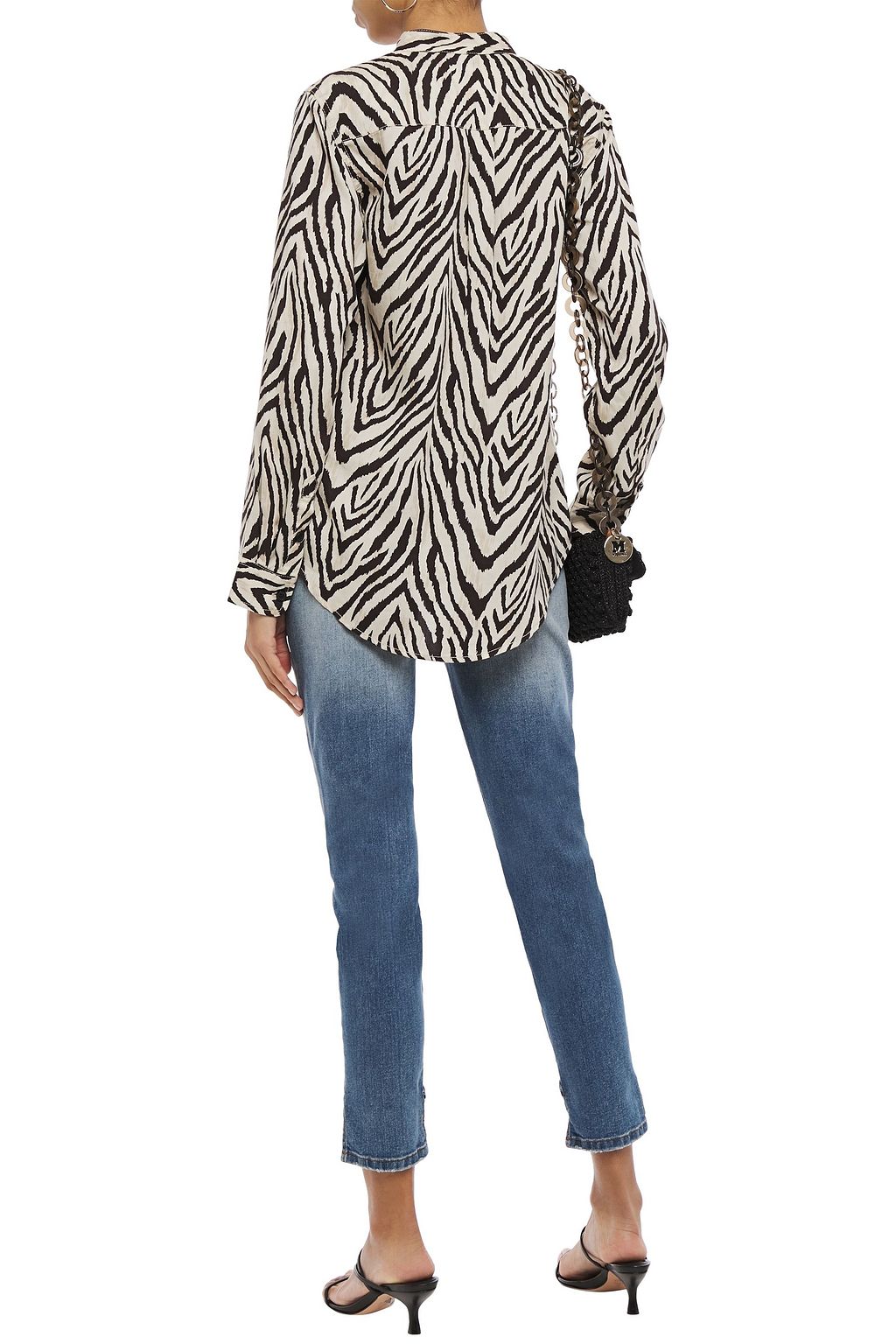 CURRENT/ELLIOTT The Turnt Stiletto cropped studded mid-rise skinny jeans