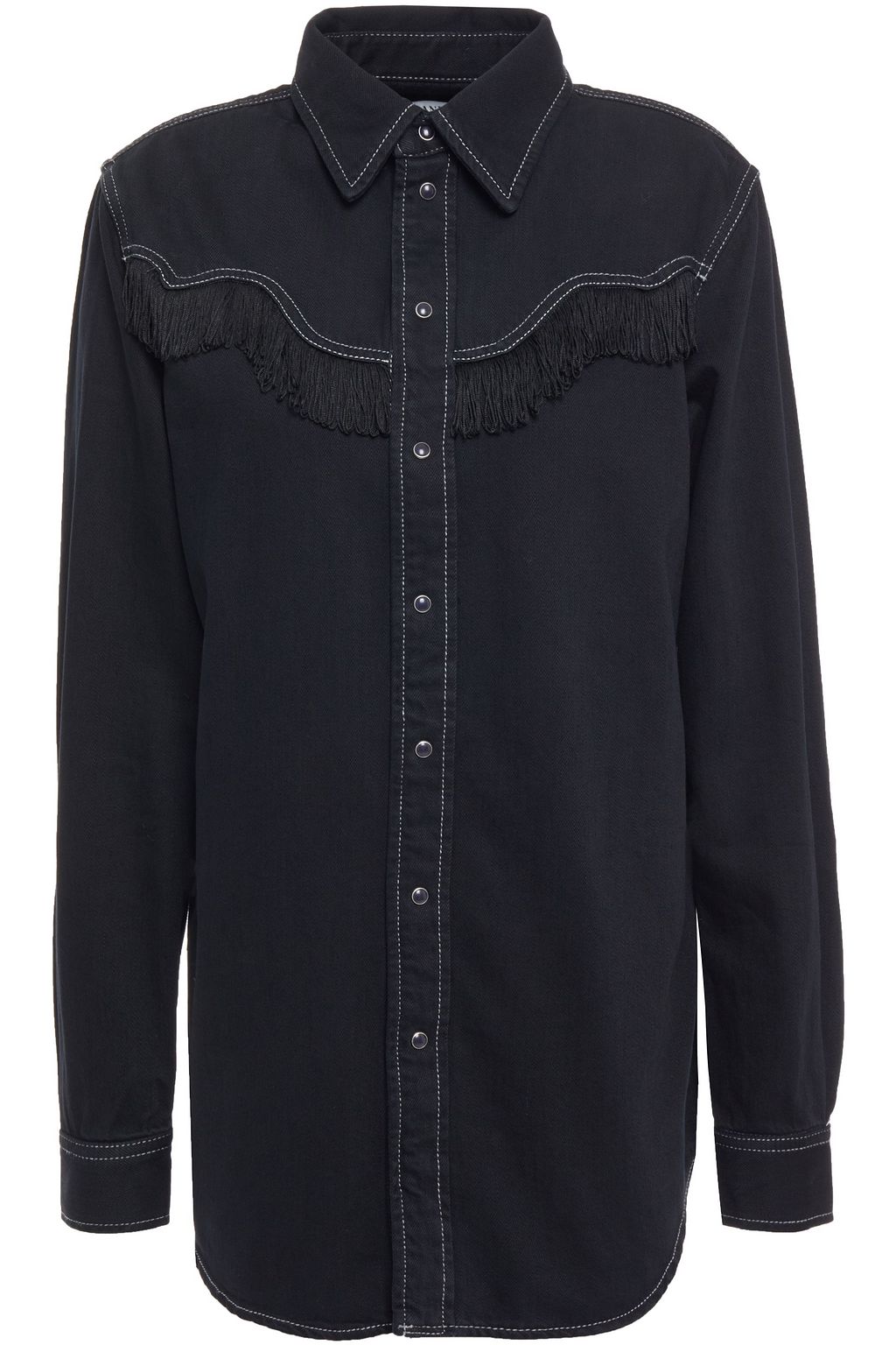 ganni kress soft denim dress