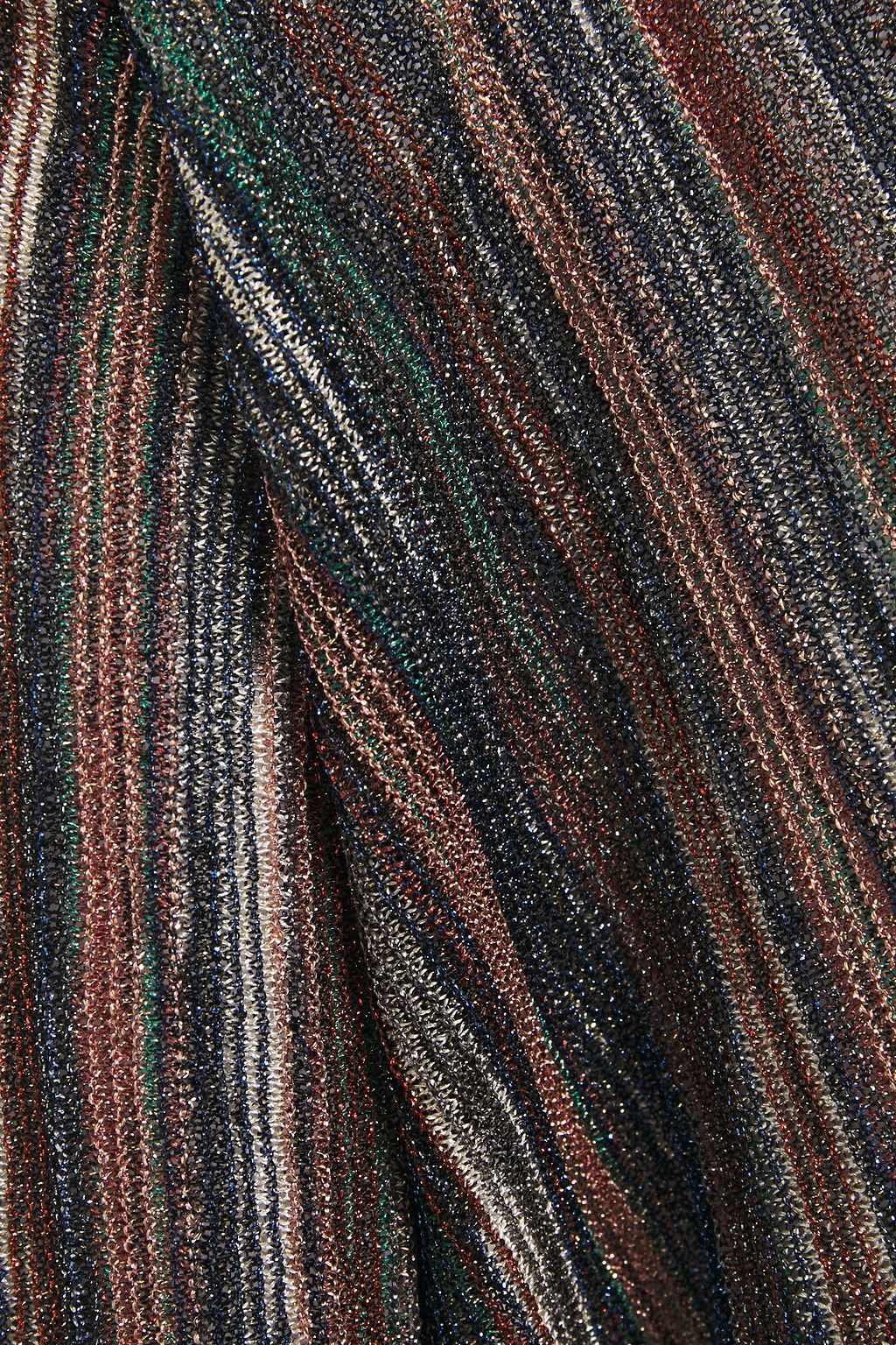 M MISSONI Ribbed metallic striped knitted cardigan