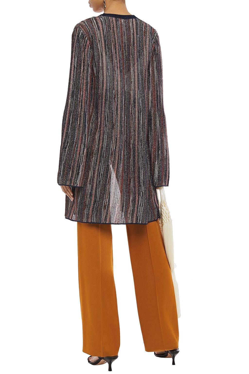 M MISSONI Ribbed metallic striped knitted cardigan