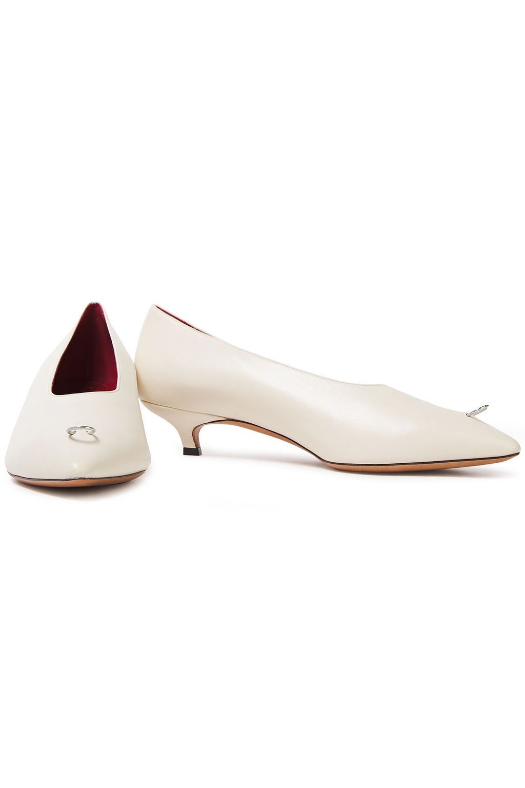 MARNI Embellished leather pumps