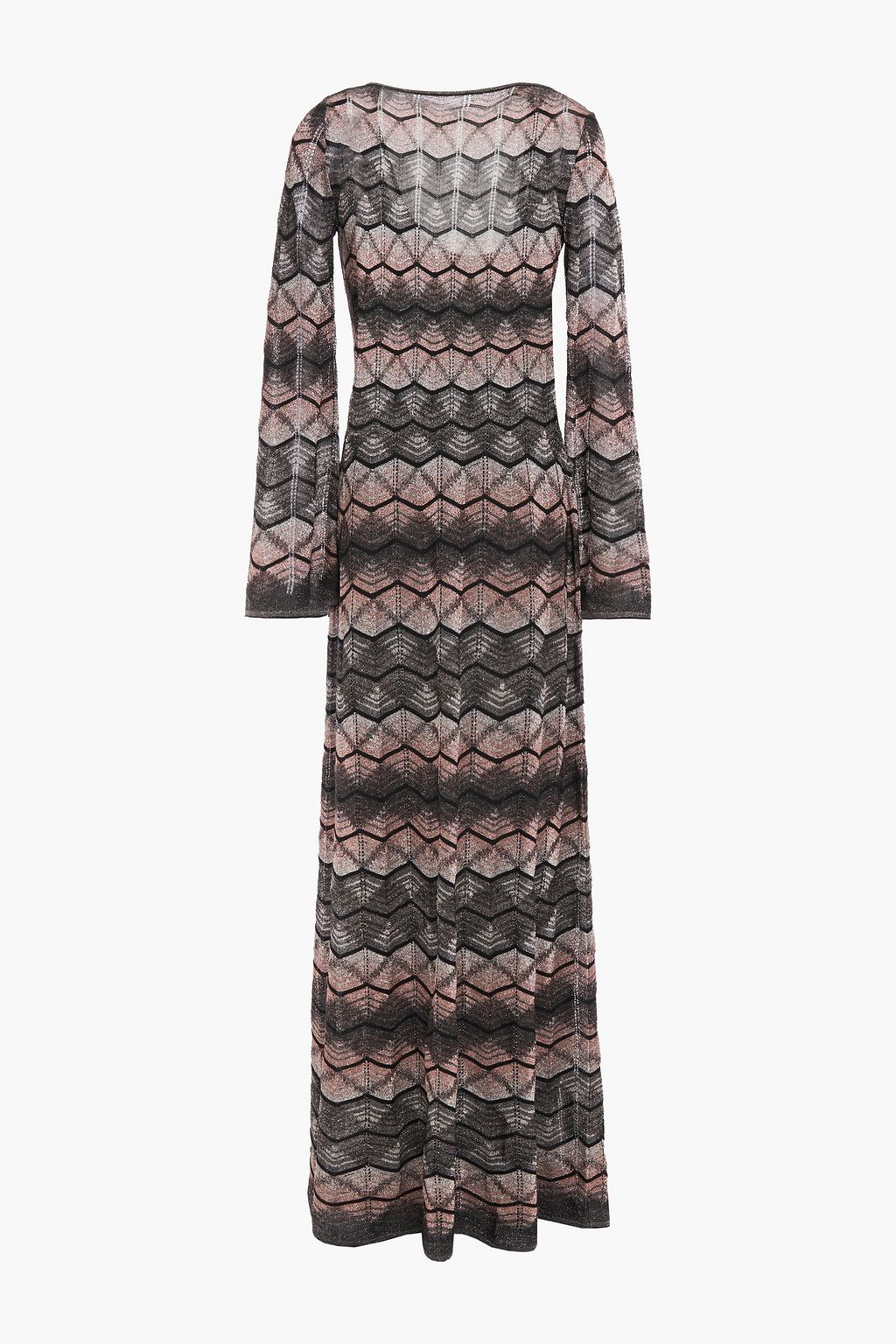 M MISSONI Open-back metallic crochet-knit maxi dress | Sale up to 70% ...