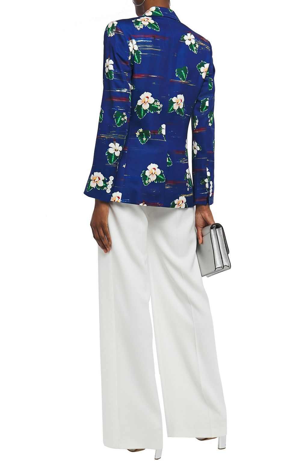 RACIL Winston double-breasted floral-print cady blazer