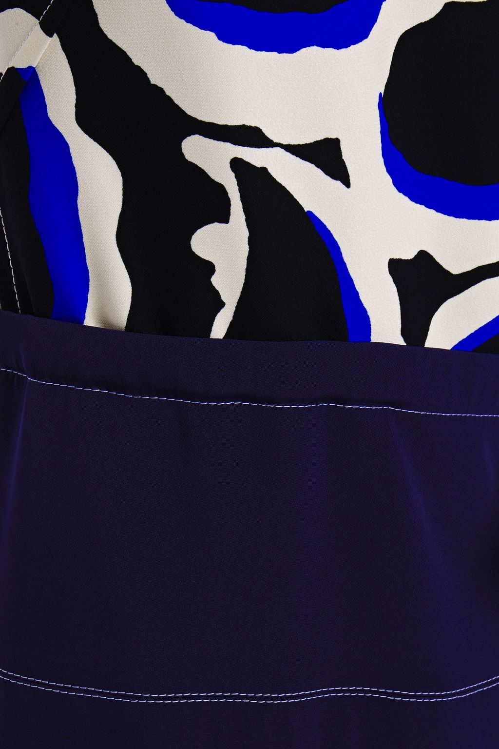 MARNI Tie-detailed layered printed crepe dress