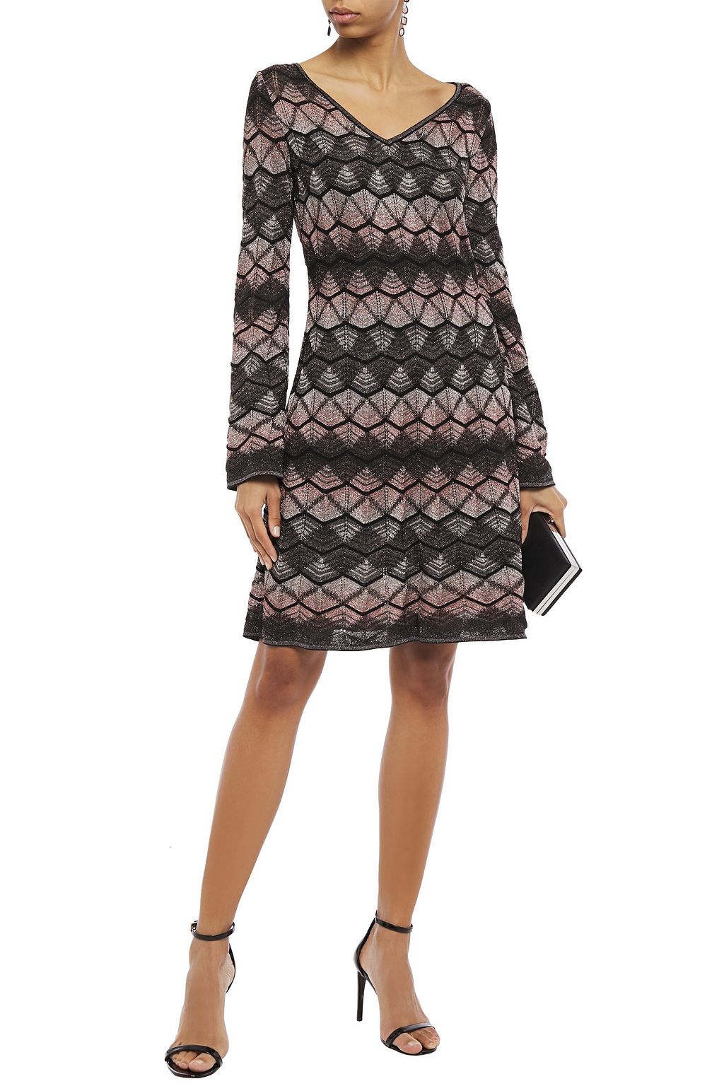 M MISSONI Metallic crochet-knit dress