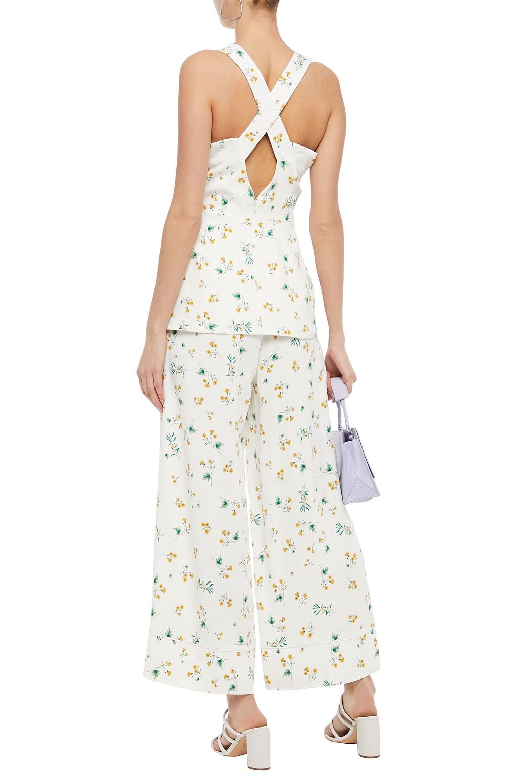 RACIL Desert floral-print crepe wide-leg pants